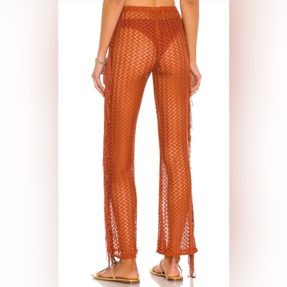 Camila Coelho Kira Pants in Rust / Size XS - Picture 2 of 9